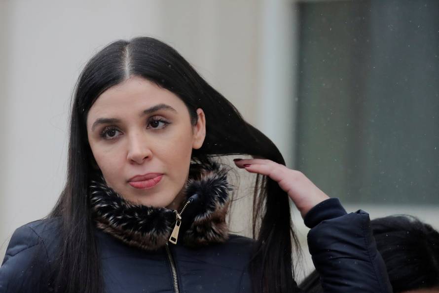 Emma Coronel Aispuro, the wife of Joaquin Guzman, departs after the trial of Mexican drug lord Guzman, known as "El Chapo", at the Brooklyn Federal Courthouse, in New York