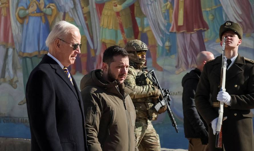 U.S. President Biden visits Kyiv