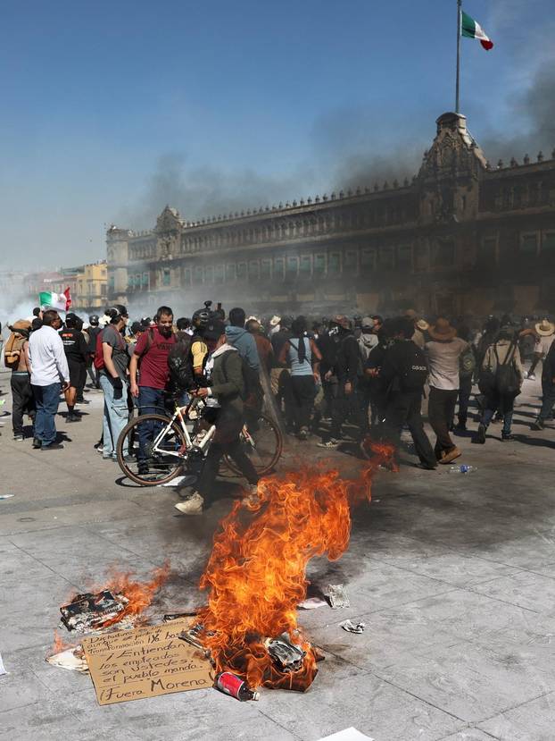 Protest against insecurity and corruption in country, in Mexico City