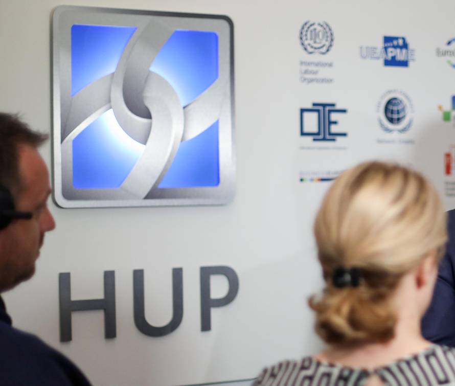 Zagreb: Predsjednik HUP-a Davor Majetić dao izjavu za medije