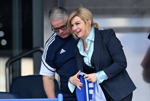 Kolinda Grabar-Kitarović na utakmici između Dinama i Rudeša