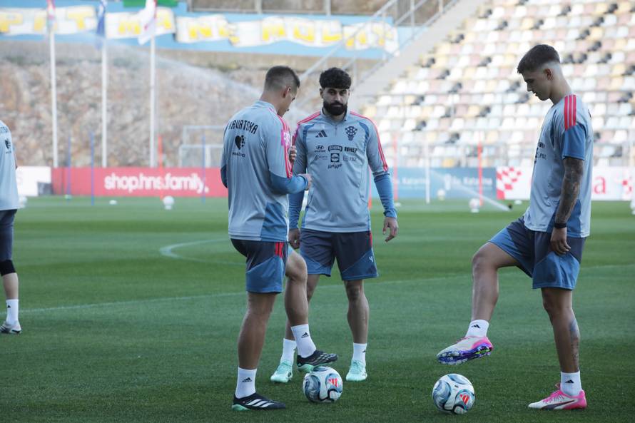 Rijeka: Trening Hrvatske nogometne reprezentacije na Rujevici