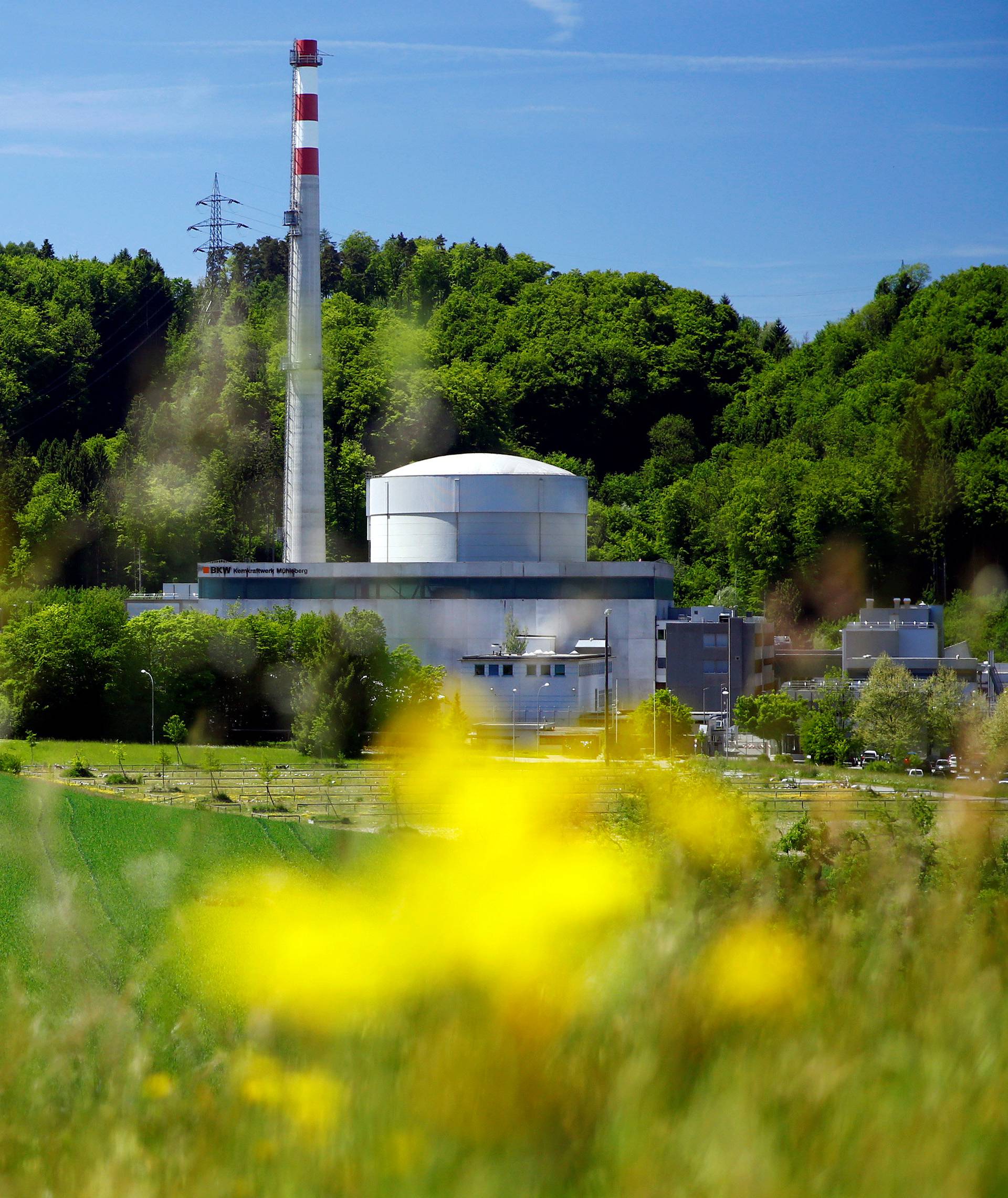 Swiss energy company BKW's Muehleberg nuclear power plant is pictured in Muehleberg