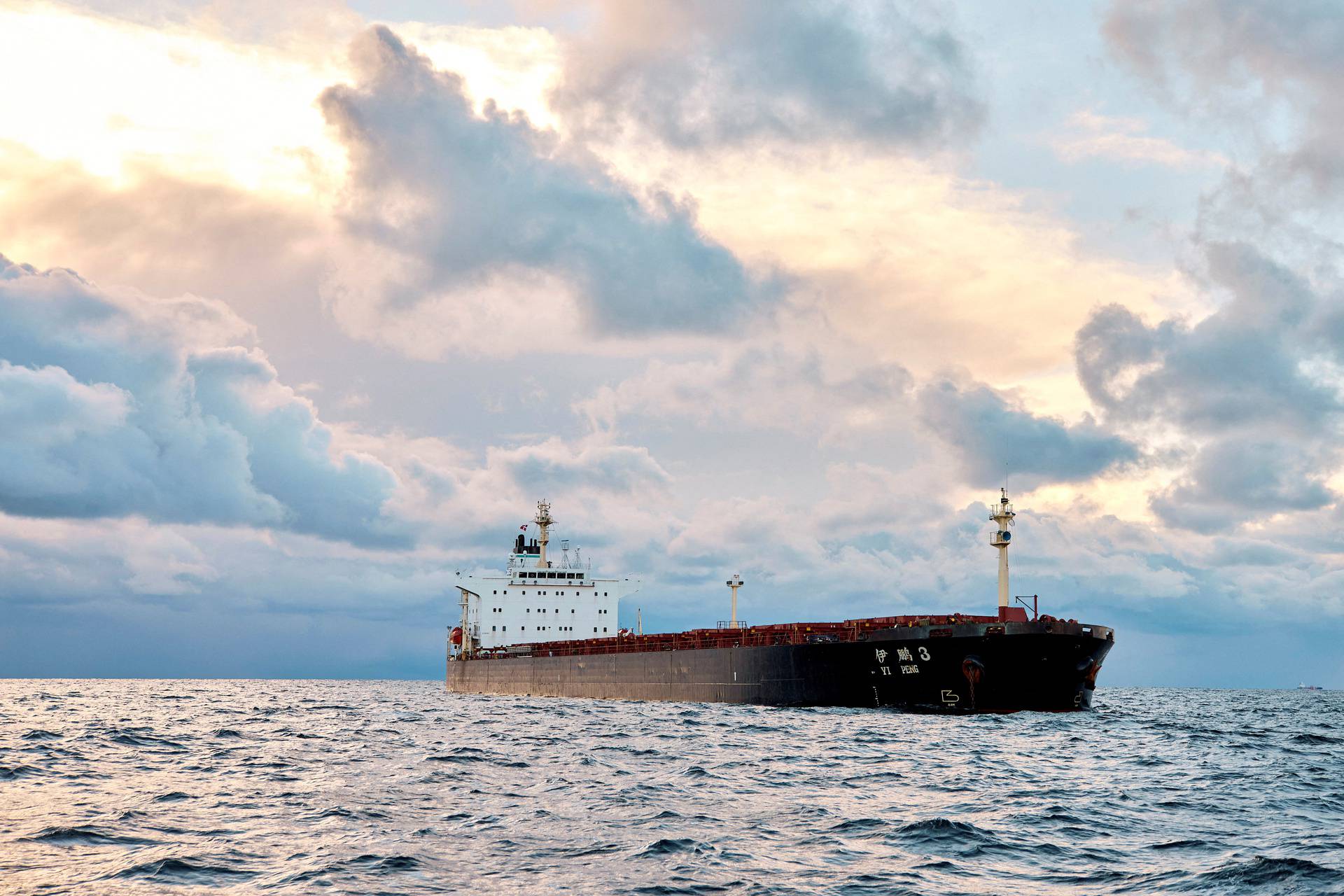 The Chinese ship Yi Peng 3, off the coast of Denmark