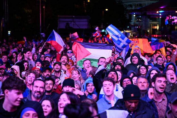 Eurovision Song Contest (ESC) fans attend a public viewing, in Vienna