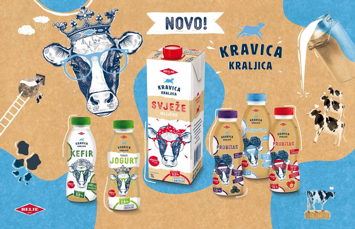 Od 100% hrvatskog mlijeka: Novi proizvodi Kravica Kraljica