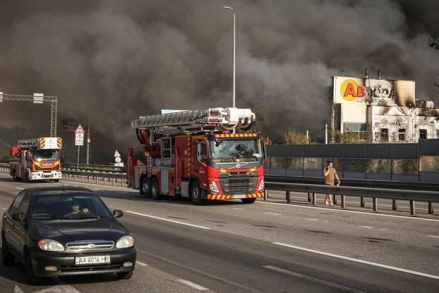 FILE PHOTO: Aftermath of a Russian drone attack in Kyiv region