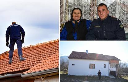 Policajci iz Gračaca nakon bure popravili krov 84-godišnjoj baki