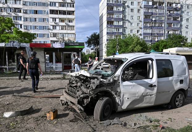 Russian air attack in Zaporizhzhia