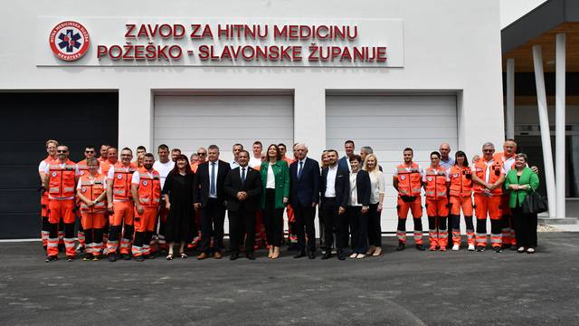 Požega: Ministar zdravstva Vili Beroš na otvaranju novog Zavoda za hitnu medicinu Požeško-slavonske županije