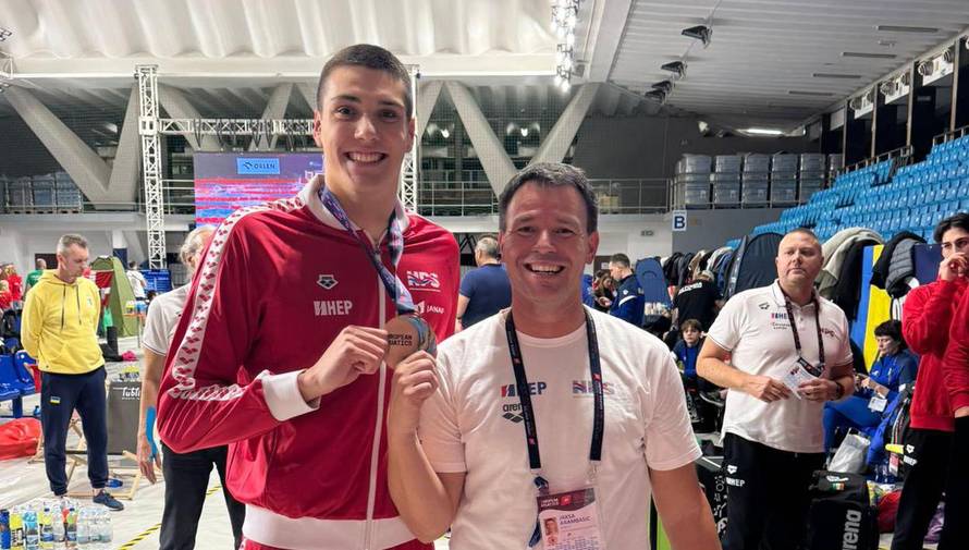 Jere Hribar i trener Jakša Arambašić