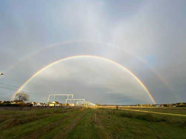 FOTO Pogledajte dvostruku dugu iznad Slavonije: 'Divno!'