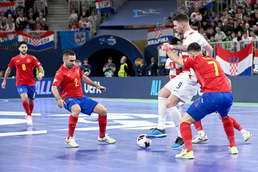 Susret Hrvatske i Španjolske u polufinalu Europskog prvenstva u futsalu