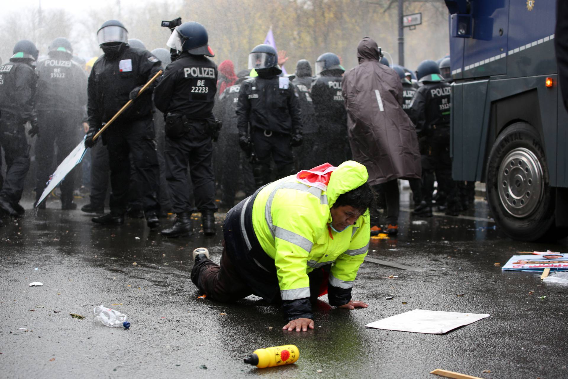 Protest against the government's coronavirus disease (COVID-19) restrictions in Berlin