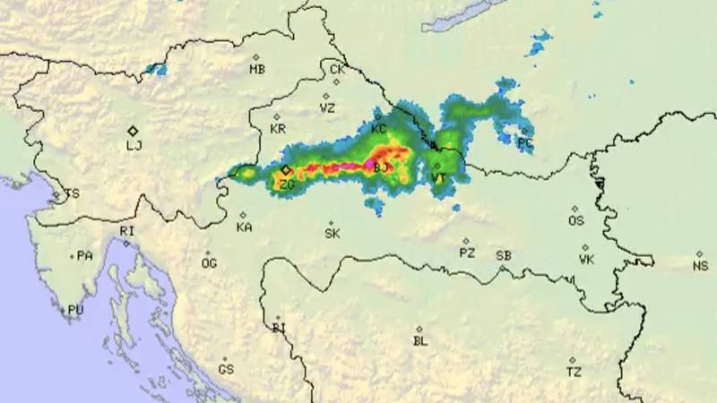 DHMZ izdao narančasto upozorenje za Zagreb i Karlovac. Očekuje se nevrijeme