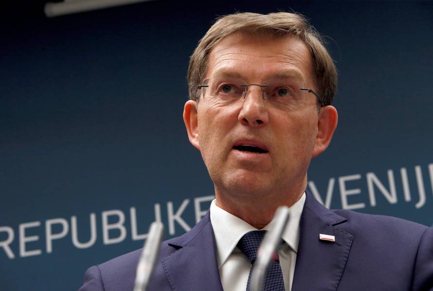 Miro Cerar, Slovenia's Prime Minister speaks during a news conference announcing his resignation in Ljubljana