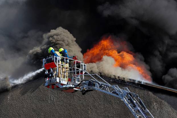 Fire at an apartment building, in Berlin