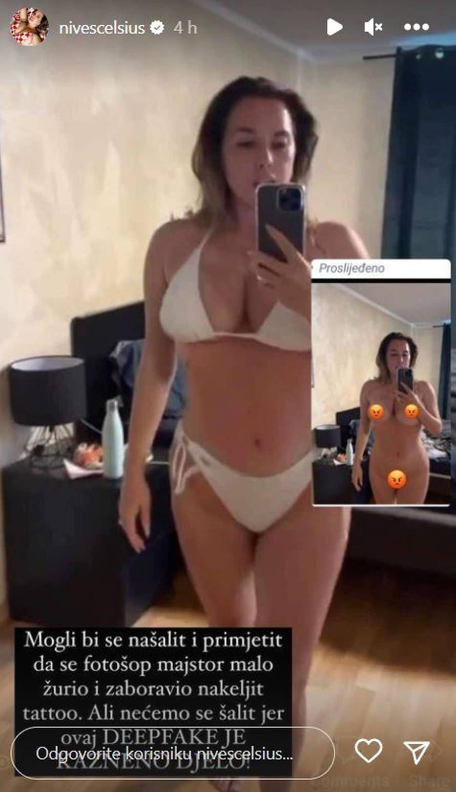 Širi se lažna AI fotografija nage Lidije Bačić! Nives: 'Pazite se, ne 'skidaju' samo slavne ljude'