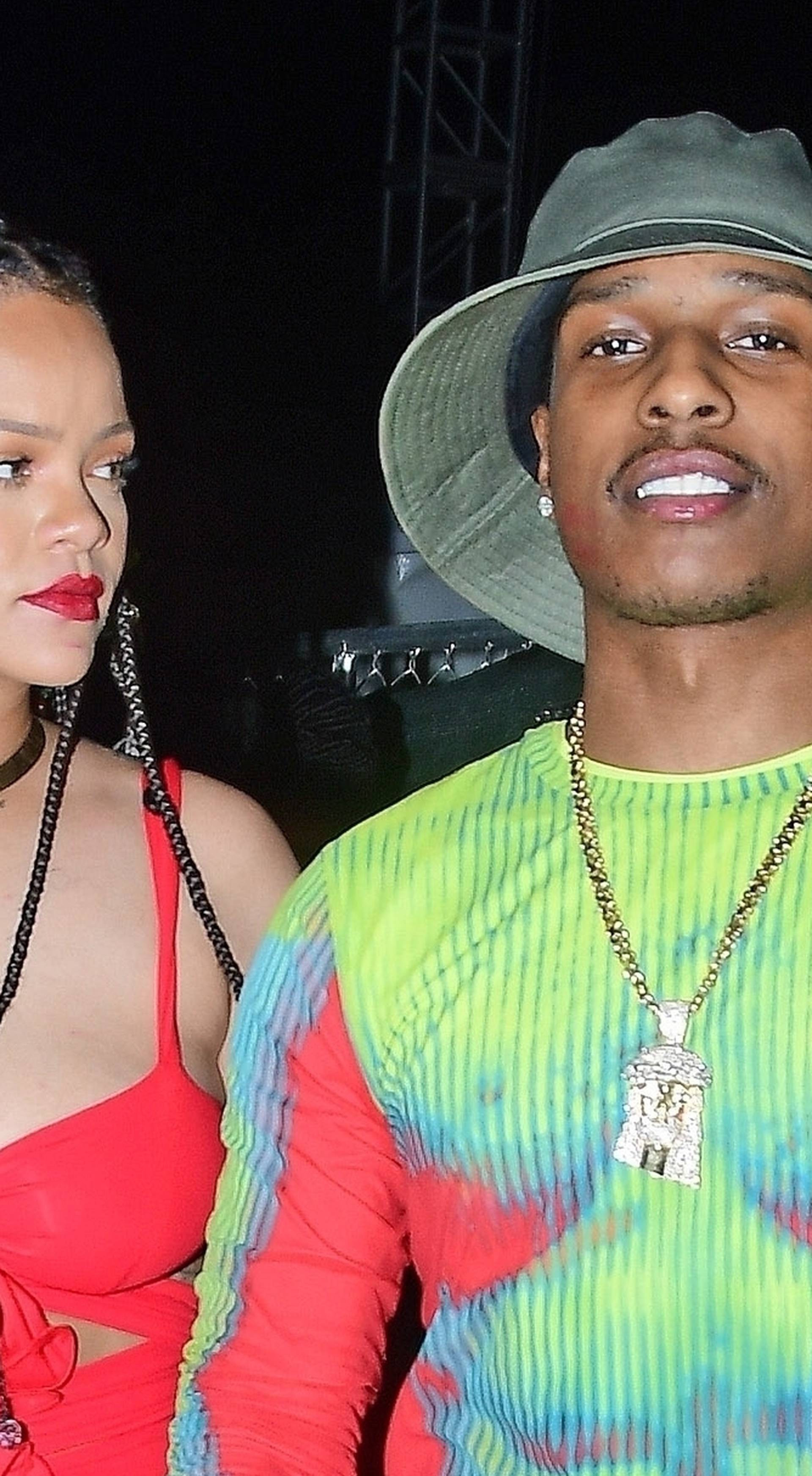 *PREMIUM-EXCLUSIVE* *MUST CALL FOR PRICING* Rihanna and A$AP Rocky attend the Imagine reggae show while on holiday in Barbados.