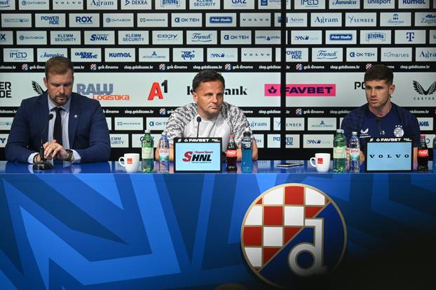 Zagreb: Konferencija za medije GNK Dinamo uoci prve utakmice 3. kola kvalifikacija UEFA Lige prvaka