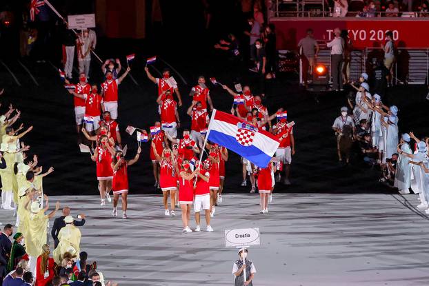 Sandra Perković i Josip Glasnović nosili hrvatsku zastavu na  otvorenju Olimpijskih igara