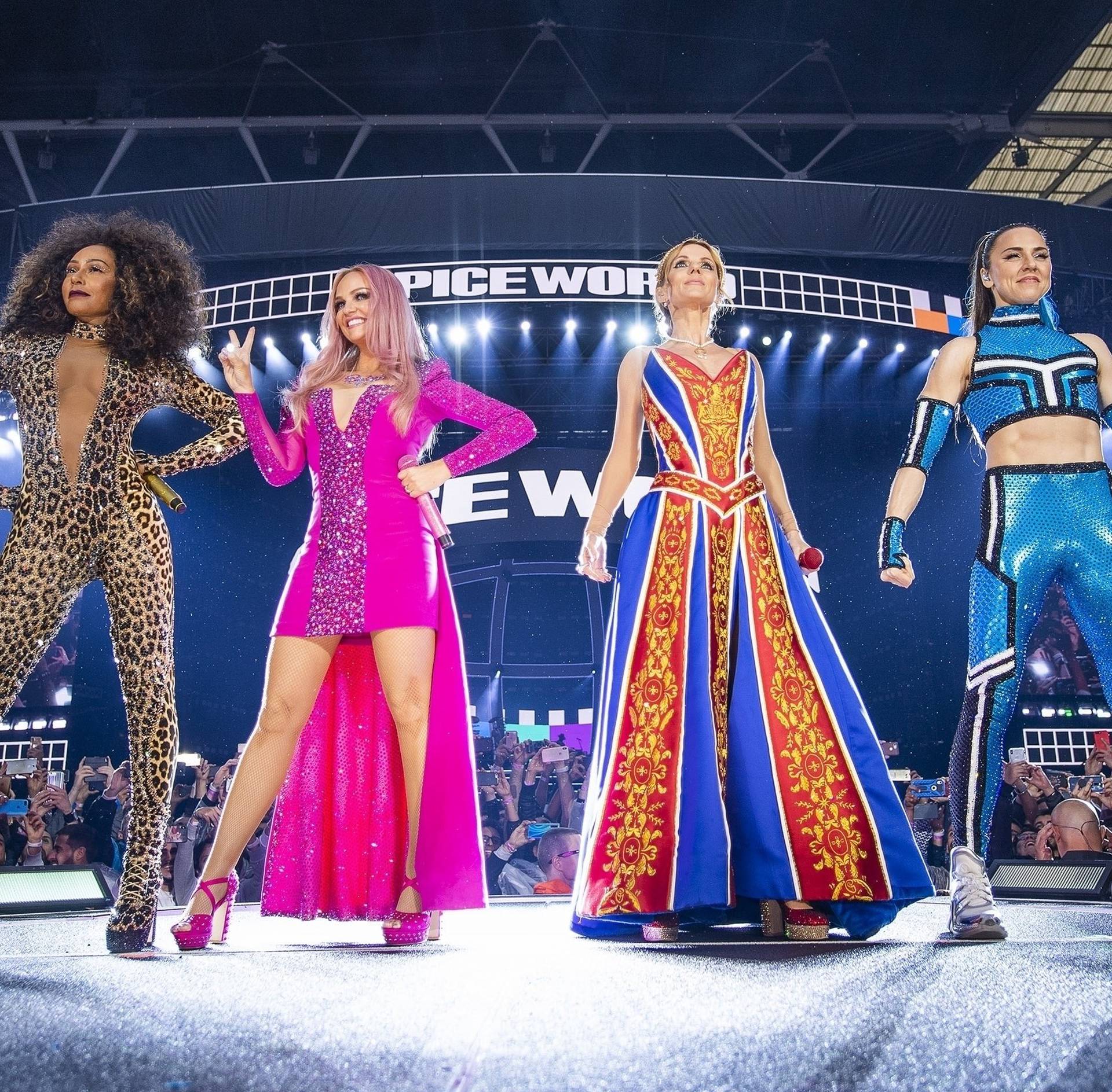 The Spice Girls live at Wembley Stadium on their first of 3 sold out nights