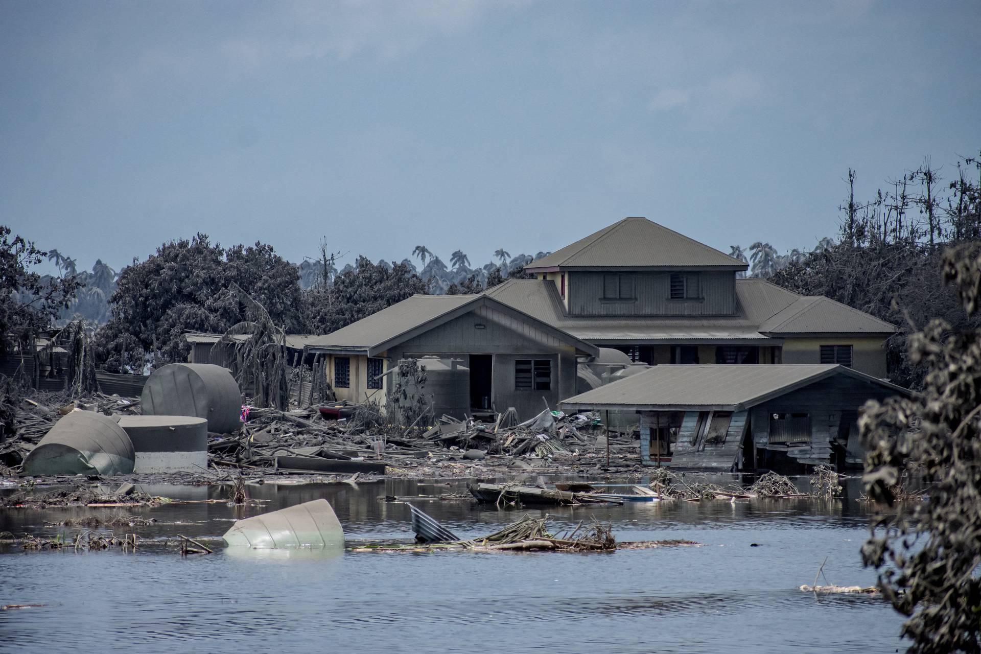 Aftermath of volcanic eruption and Tsunami in Tonga