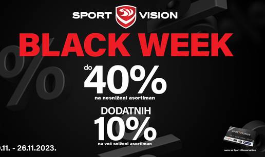 Black Week popusti - uhvatite do čak 40% popusta u Sportvision trgovinama!