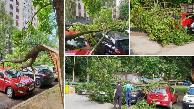 Grana oštetila aute u Osijeku: 'Nije prvi put, često se događa'