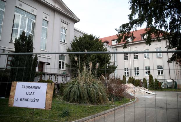 Zagreb: Zgrada Medicinskog fakulteta na Šalati gdje su u tijeku radovi