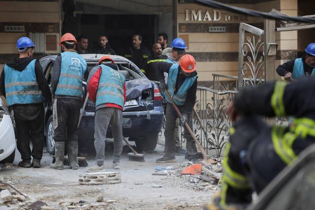 Aftermath of an Israeli strike, in central Beirut