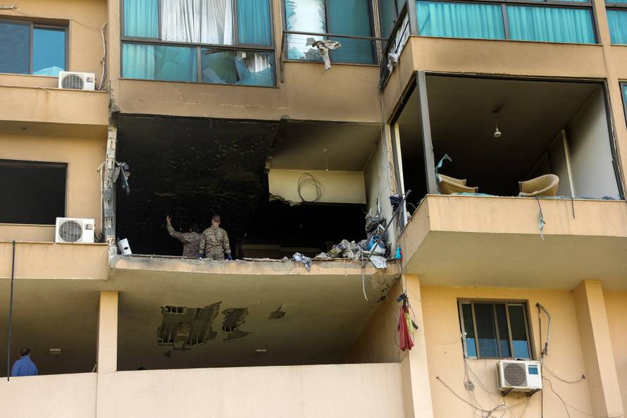 Aftermath of an Israeli strike in Beirut