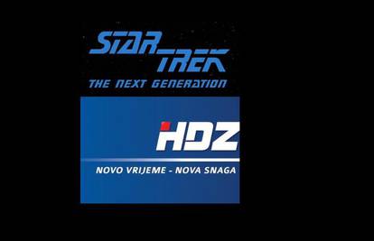 Osim slogana, HDZ 'posudio' font od "Zvjezdanih staza"
