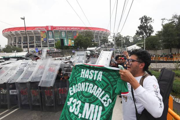Protest march ahead of the opening match of the 2026 FIFA World Cup in Mexico City
