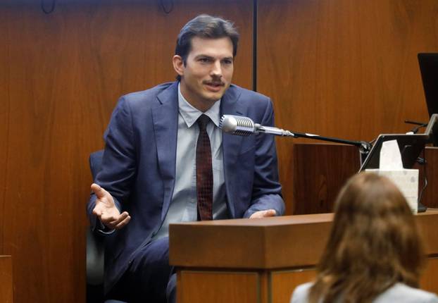Actor Ashton Kutcher testifies at the murder trial of accused serial killer Michael Thomas Gargiulo in Los Angeles