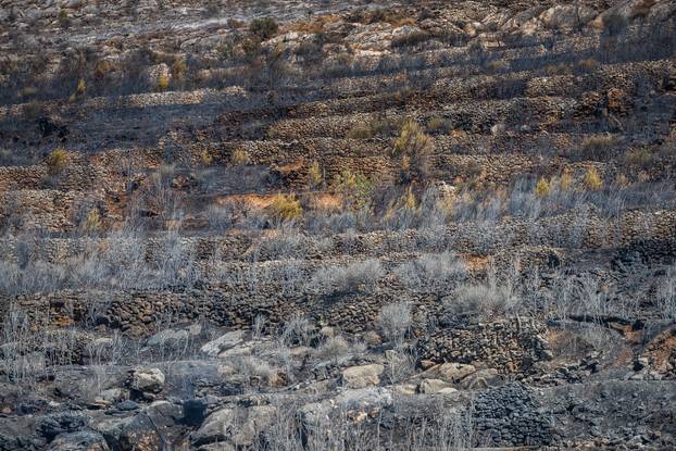 Srinjine: Zgarišta oko ceste Srinjine - Žrnovnica