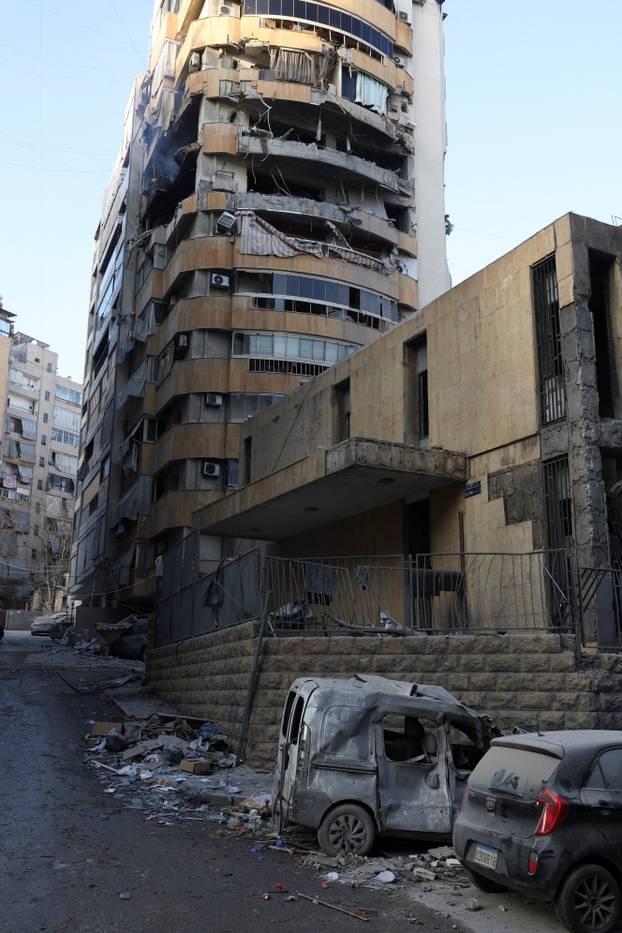 Aftermath of an Israeli strike, in Beirut