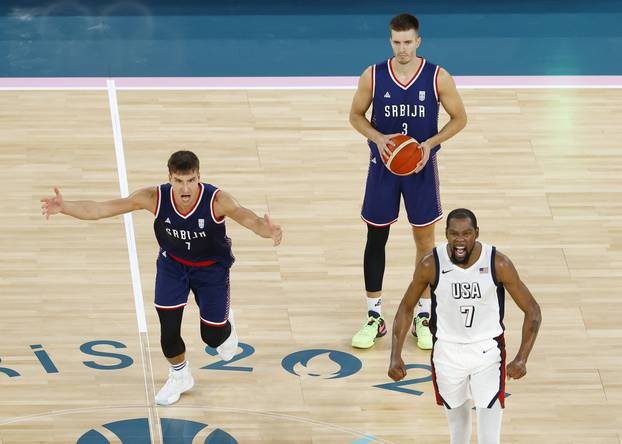 Basketball - Men's Semifinal - United States vs Serbia