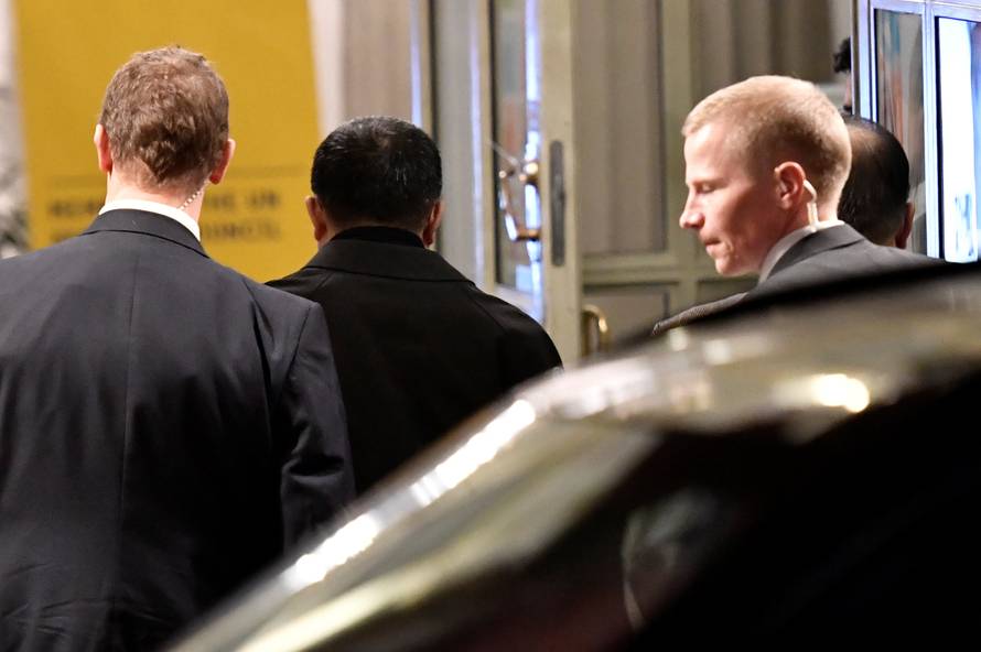 North Korean Foreign Minister Ri Yong Ho and his delegation arrive to the Swedish Foreign Ministry in central Stockholm