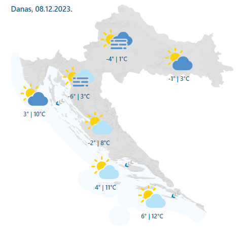 Jutros se smrzavali na minus 7,  za vikend stiže snijeg i u nizine, a onda novi udar, jugo i kišurina