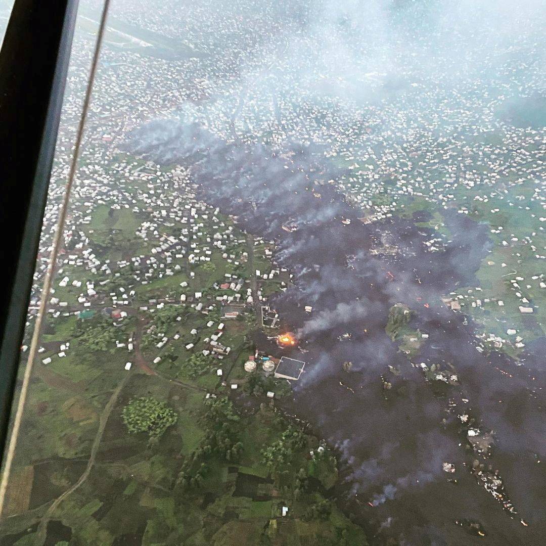 FILE PHOTO: Mount Nyiragongo volcano eruption near Goma