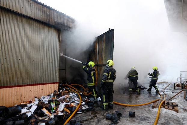 Aftermath of a Russian drone and missile attack in Kyiv