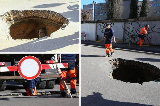 Video: Propao je dio ulice u Maksimiru, policija sve ogradila