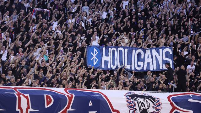 Split: Torcida za vrijeme utakmice Hajduk i Dinamo