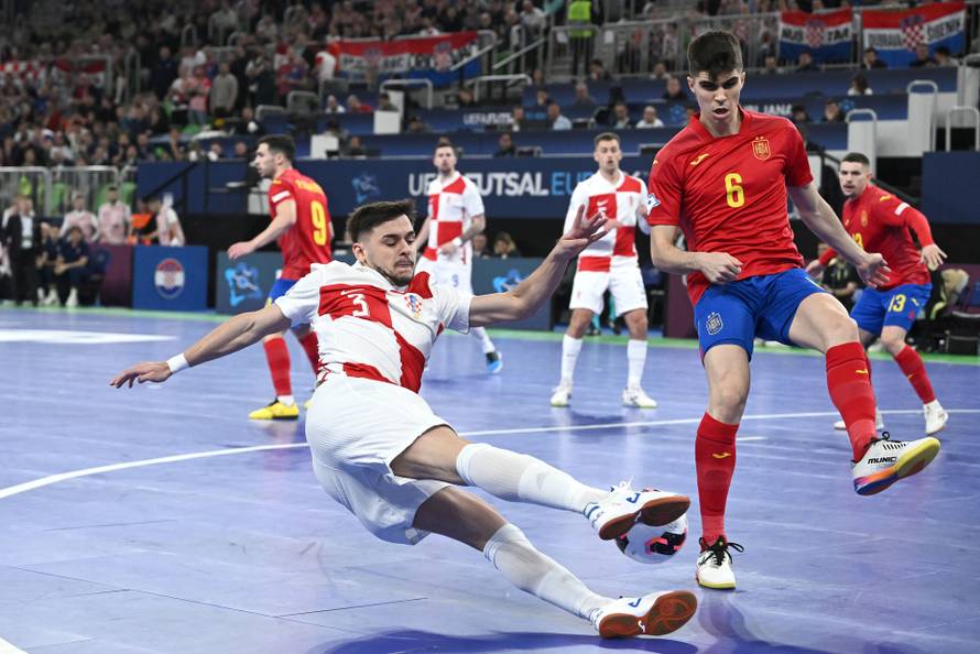 Susret Hrvatske i Španjolske u polufinalu Europskog prvenstva u futsalu