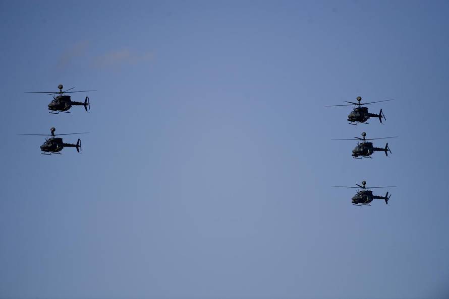 Zagreb: Generalna proba svečanog vojnog mimohoda - zračne snage 