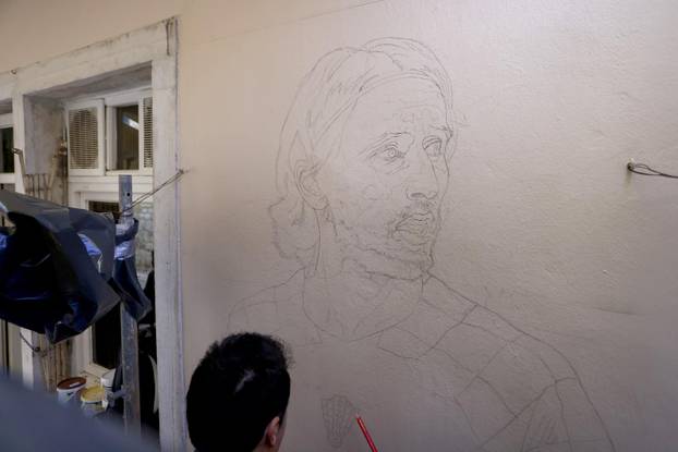 Zadar: Počela izrada murala s likom Luke Modrića