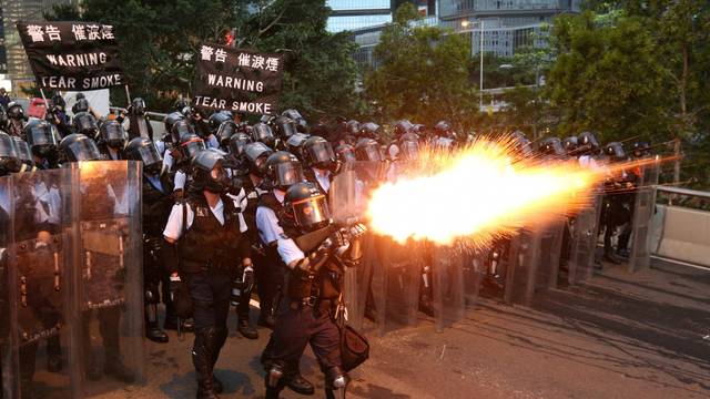 Protesters demonstrate against a proposed extradition bill in Hong Kong