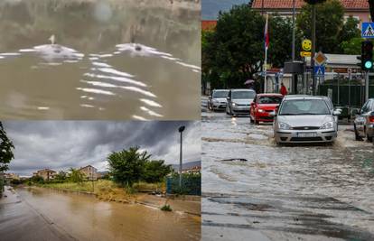 Kaštela nakon nevremena: Ulicama plivaju patke, uz magistralu skupljaju tablice