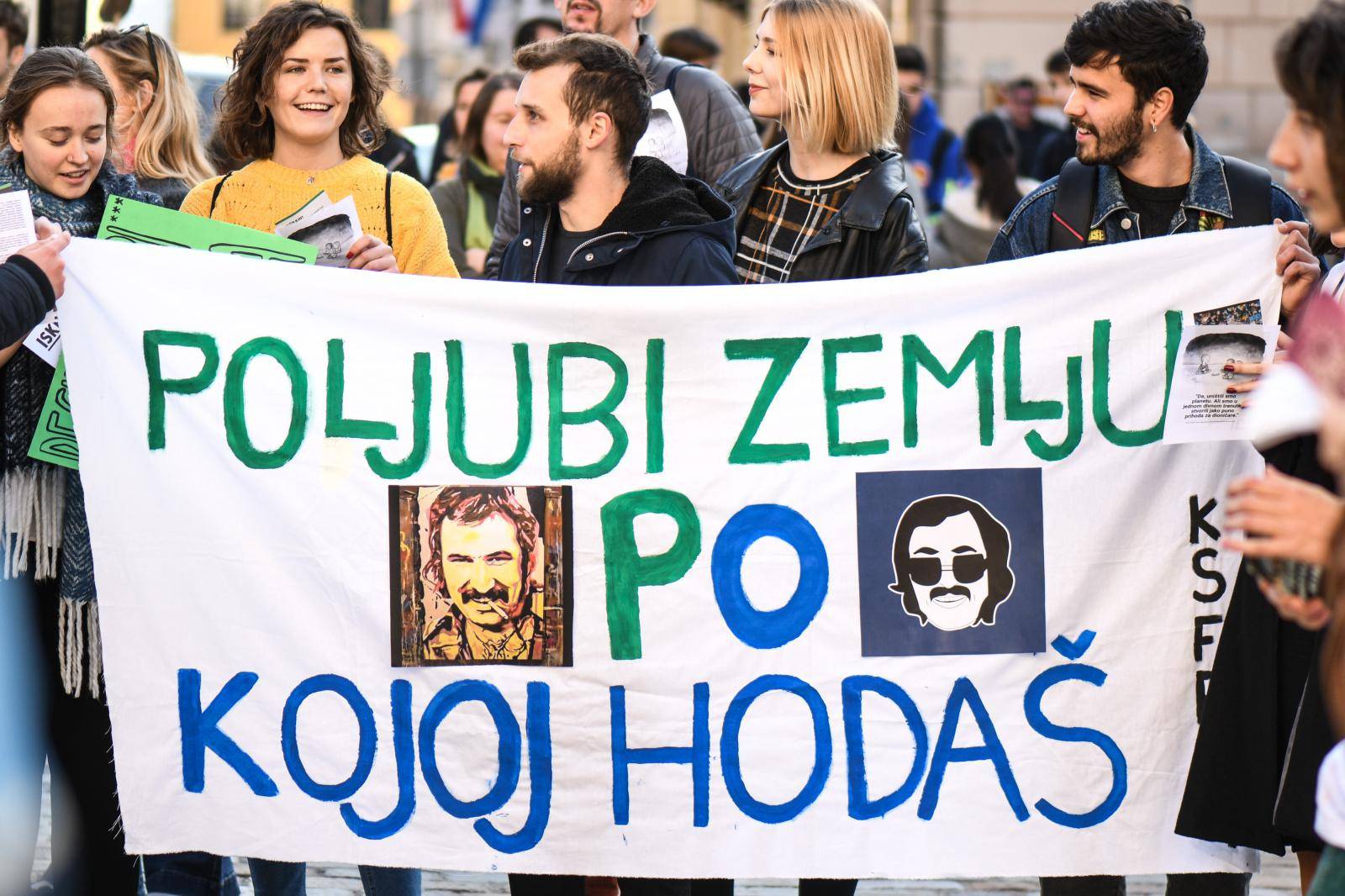 Zagreb: Na Trgu svetog Marka održan prosvjed za klimu
